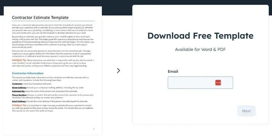 Hubspot invoice template
