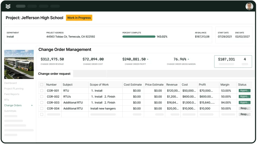 Change Order Management in BuildOps