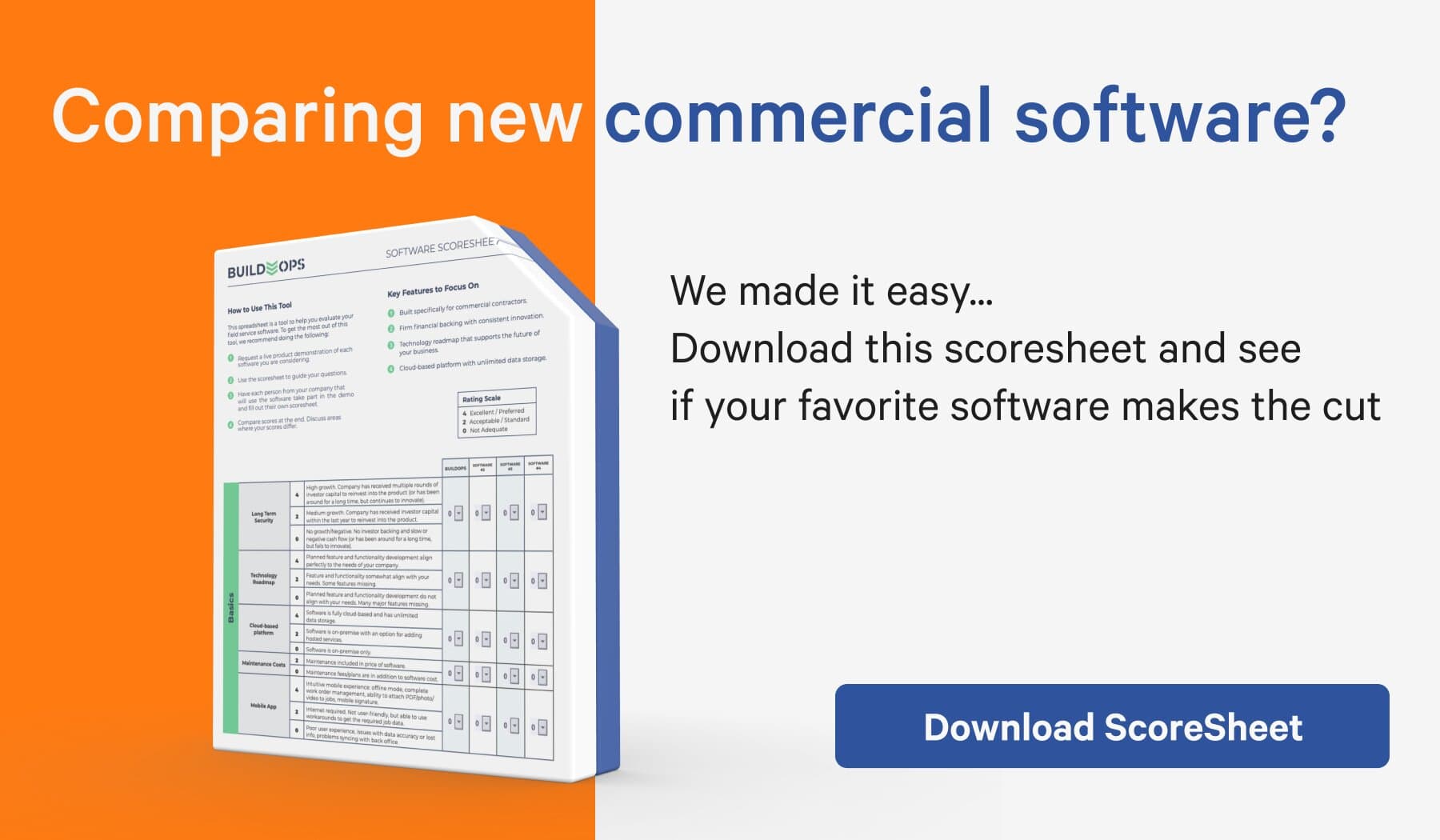 Comparing new commercial software?