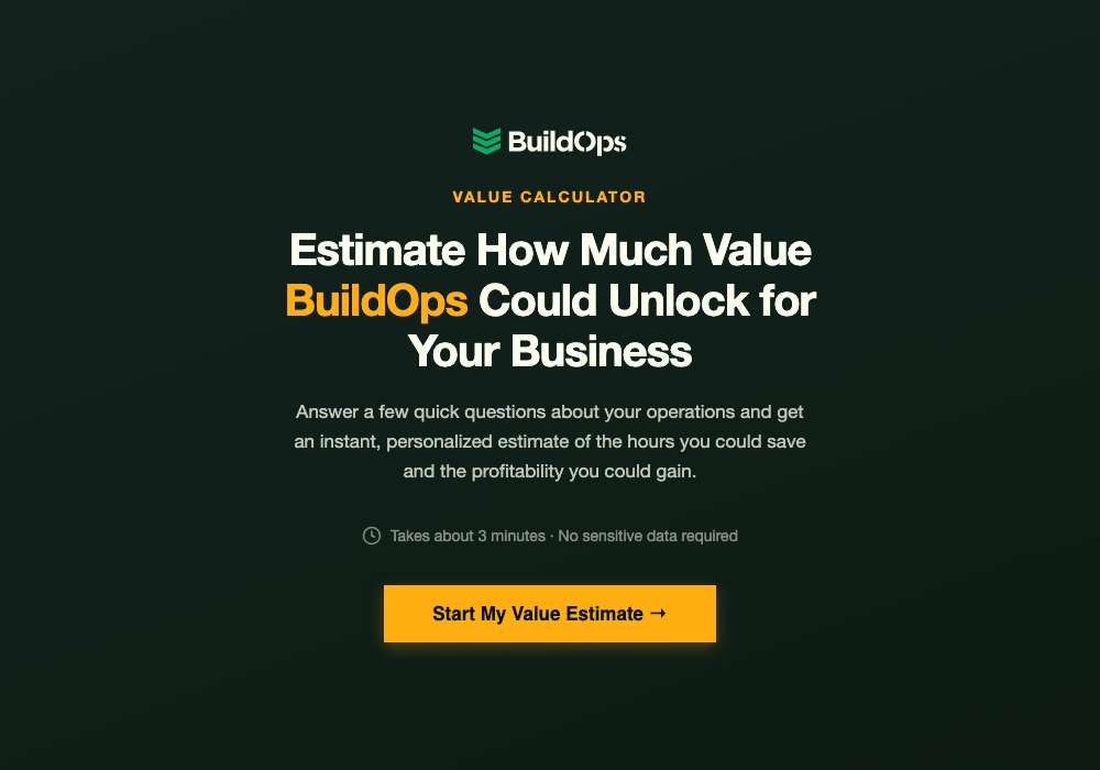 BuildOps Value Calculator: Put Your Shop’s Numbers to Work