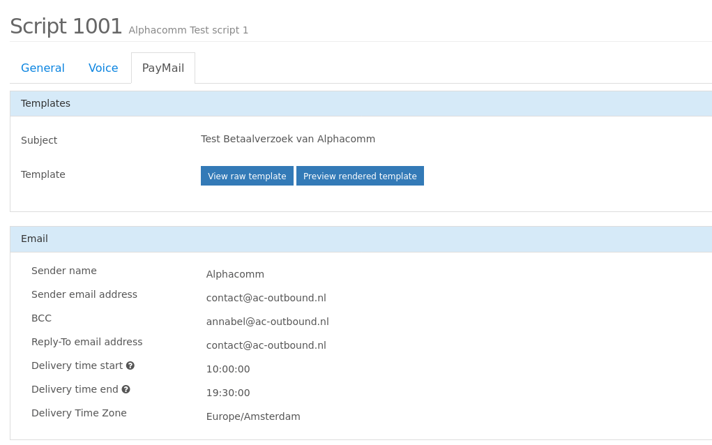 System's interface picture.