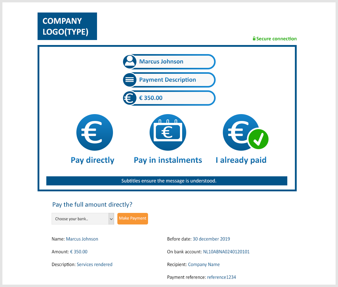 Alphacomm's iteractive video reminder's example