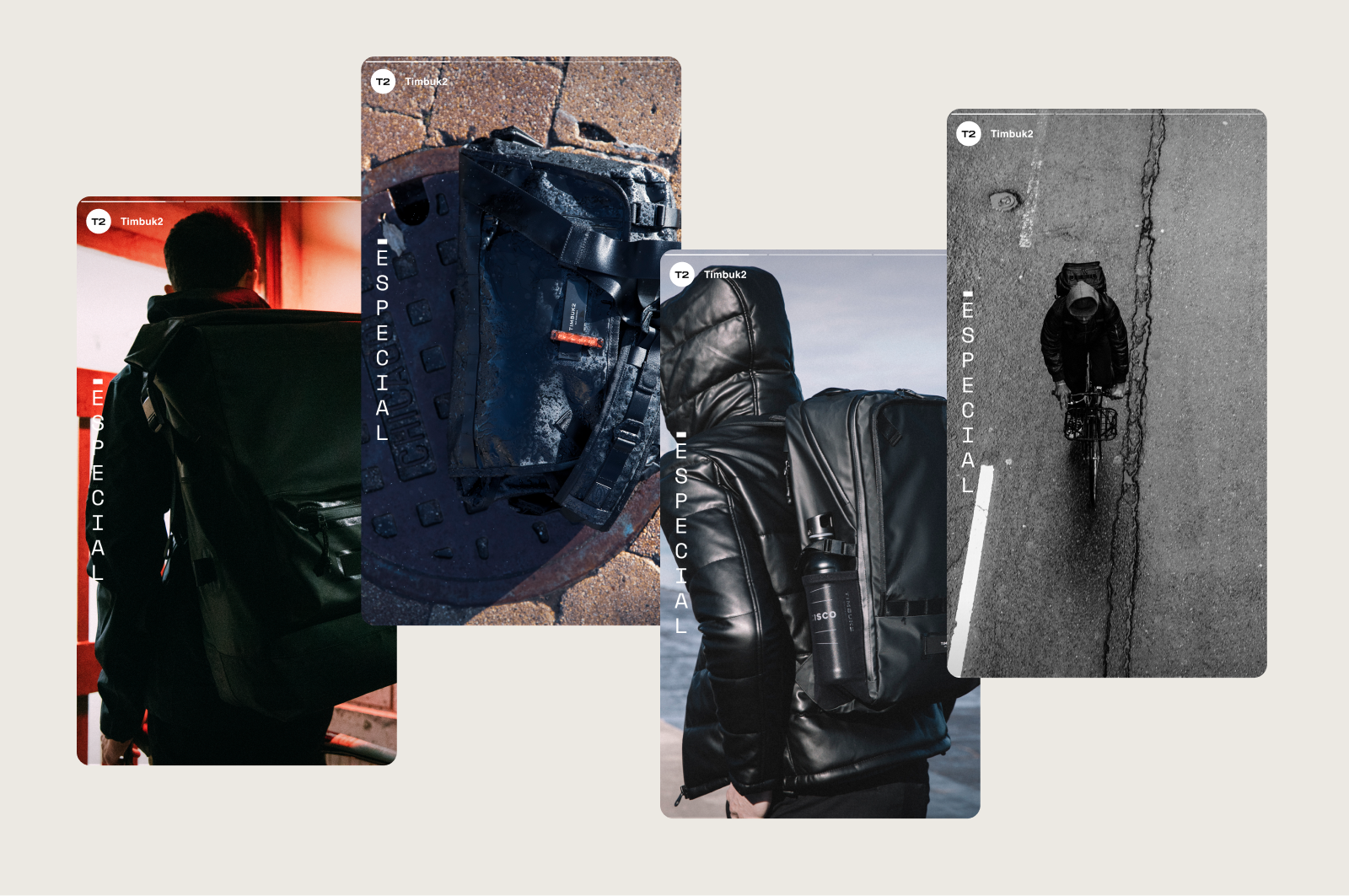 Four images show people playing diverse packable outdoor games by Helinox in nature settings.