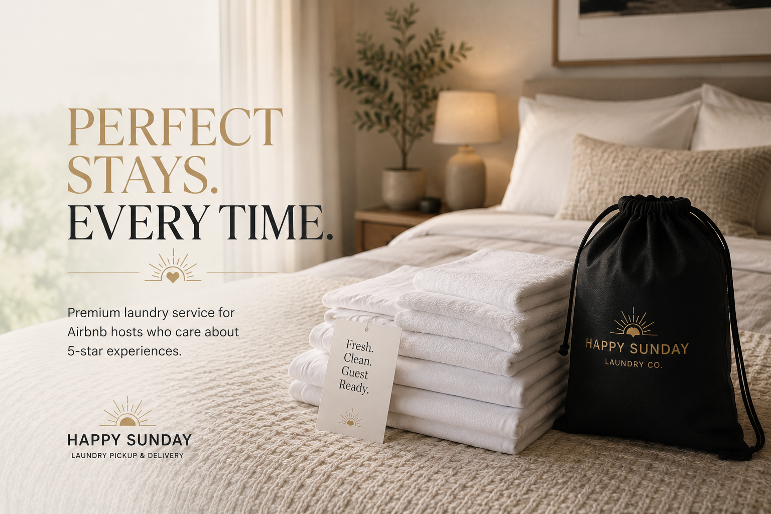 Fresh linens for short-term rental hosts