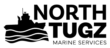 North Tugz Marine Services logo with a tugboat silhouette above stylized waves.