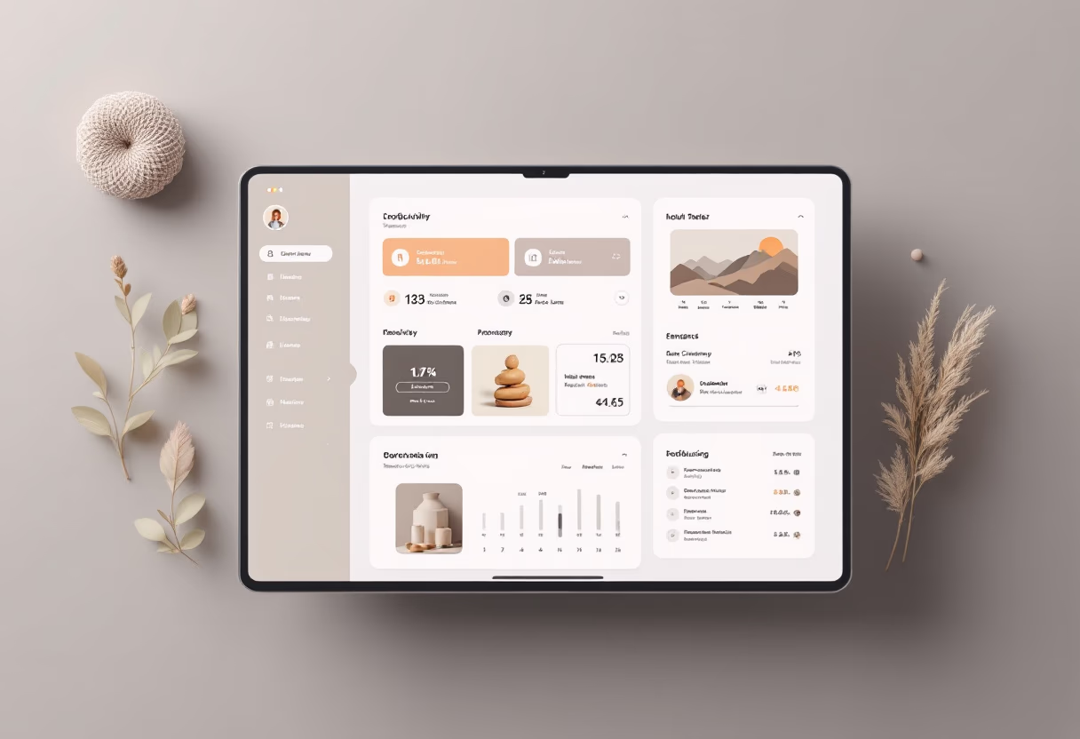 <subject>[interface] screenshot of the software interface (for a productivity tools business)</subject>