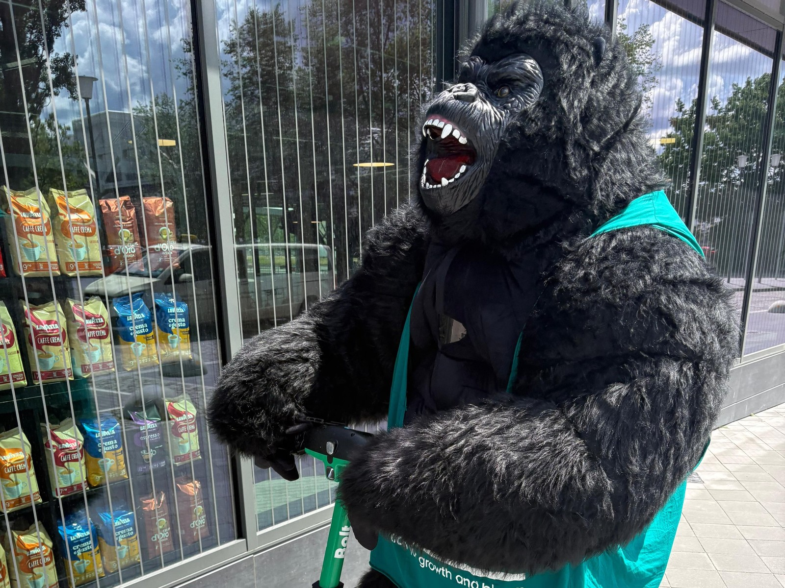 Walking act: gorilla in CANNA gear at Mary Jane Berlin 2026 | eventas