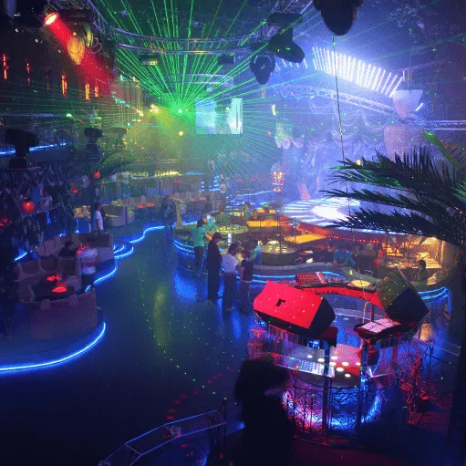Entertainment venue featuring professional sound system, dynamic lighting, and immersive guest experience.