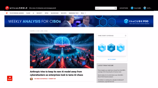 Anthropic tries to keep its new AI model away from cyberattackers as enterprises look to tame AI chaos