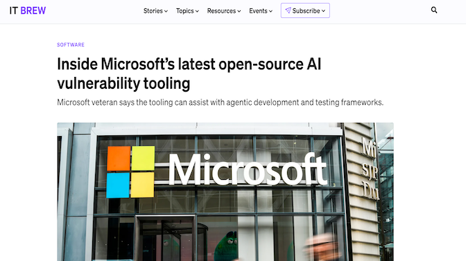 IT Brew: Inside Microsoft’s latest open-source AI vulnerability tooling