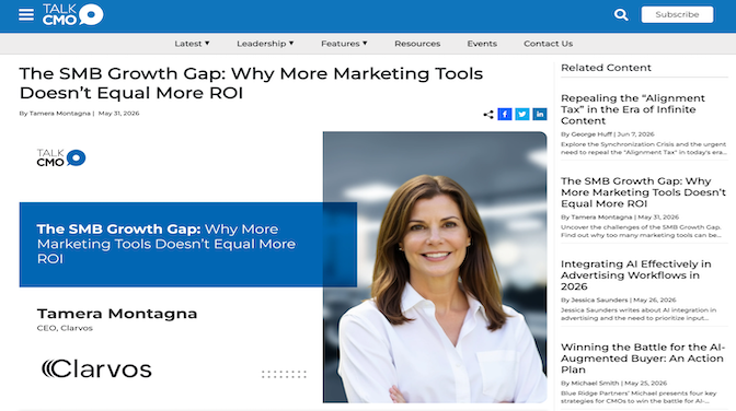CMO Talk: The SMB Growth Gap: Why More Marketing Tools Doesn’t Equal More ROI