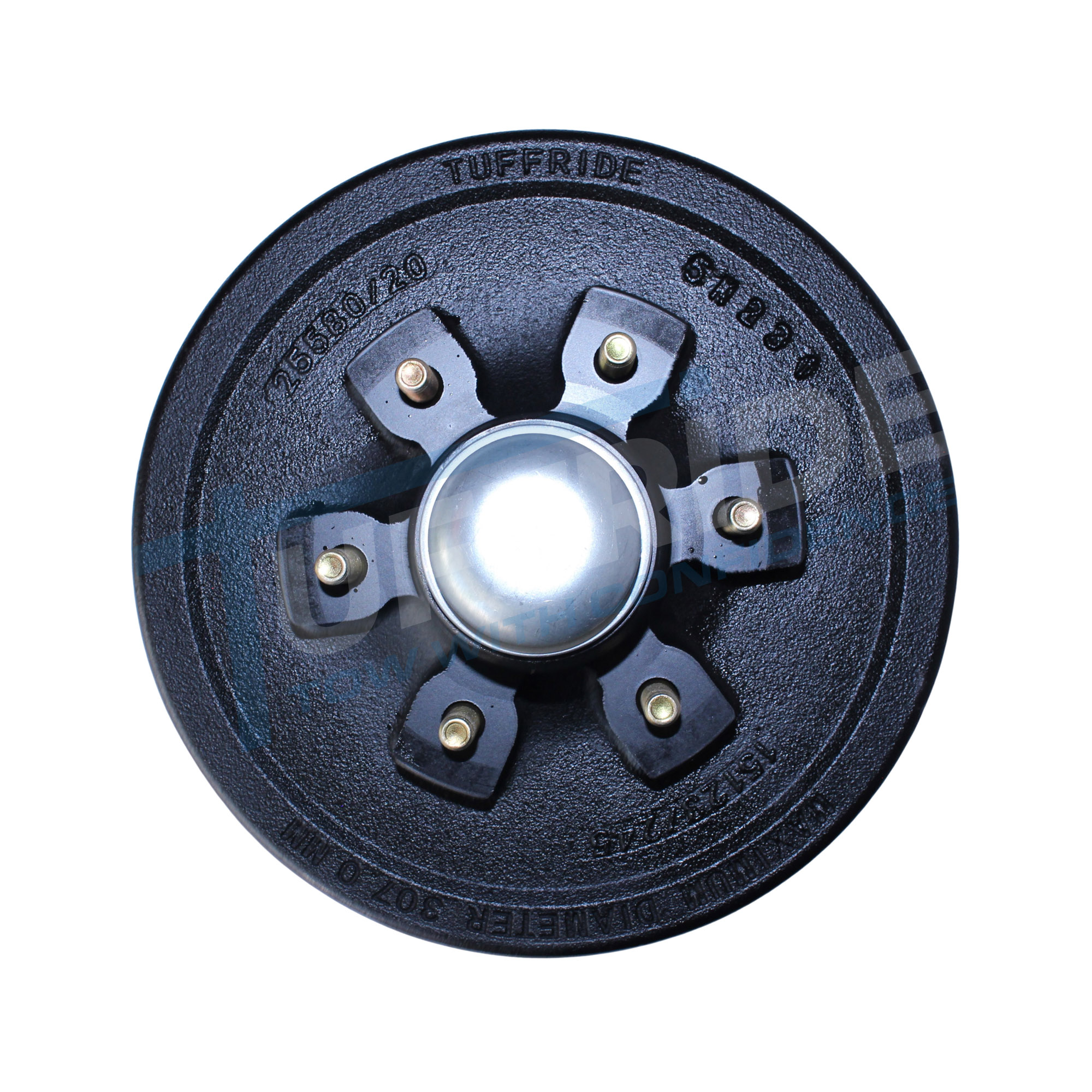 12" Brake Drum 6/139.7mm PCD,1/2"U.N.F studs, Japanese bearings, 25580/20 & 15123.245