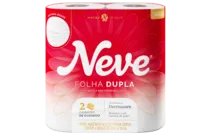 Pacote de papel higiênico Neve Toque da Seda com 4 rolos e 30 metros cada.