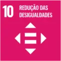 Ícone com o número 10 e o texto "Redução das desigualdades" em português.
