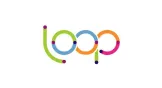 Logotipo colorido da marca Loop com design moderno e círculos interligados.