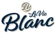 Logotipo da marca Le Vie Blanc com letras estilizadas em azul escuro.