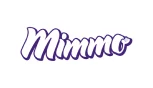 Logotipo da marca Mimmo com fonte cursiva em cor roxa.