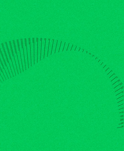Fundo verde com linhas pretas formando uma curva ondulada desde o canto superior esquerdo até o inferior direito.