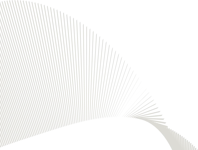 Linhas cinzas finas formando um padrão abstrato curvo em um fundo preto.