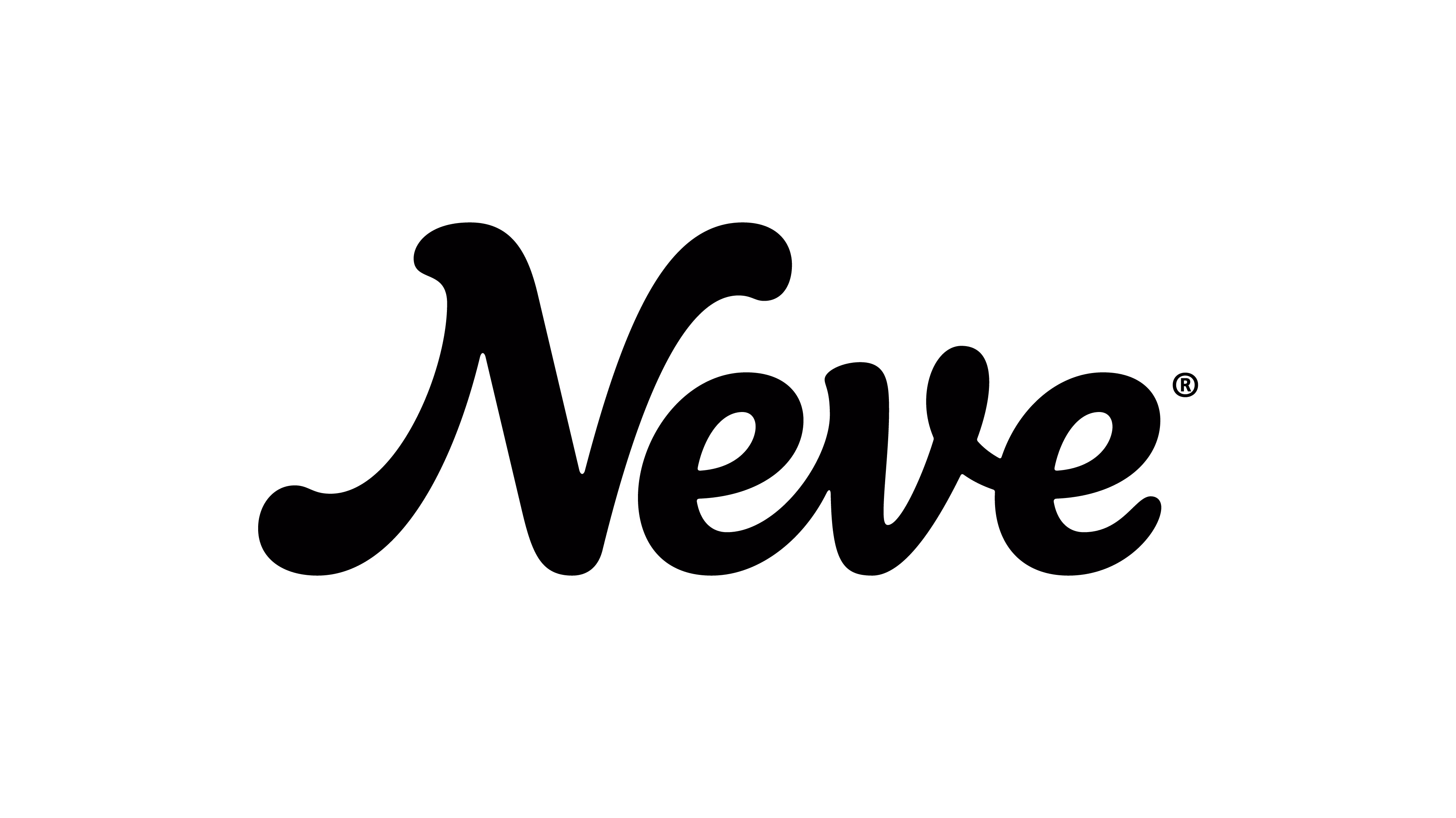 Logotipo da marca Neve em texto estilizado dourado.