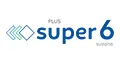 Logotipo Super 6 Plus com setas apontando para a direita.