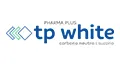 Logotipo da tp white com o texto Pharma Plus acima e slogan corpo neutro e suculento abaixo.