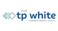 Logotipo da marca TP White Plus com o slogan carbono neutro e suono.