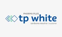 Logotipo do Pharma Plus TP White com texto 'carbono neutro | suzano'.