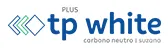 Logotipo da marca tp white com o texto carbono neutro e �ڰ�������.