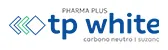 Logotipo da Pharma Plus com texto tp white carbono neutro e �ڰ�������.