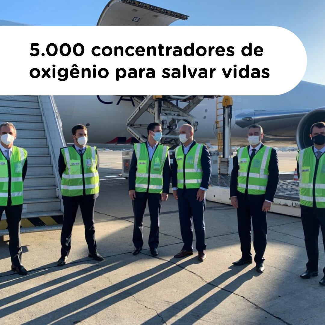 Empresas se unem para doar mais de 5 mil concentradores de oxigênio