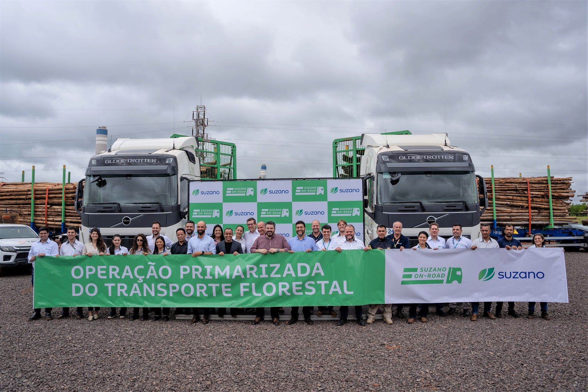 Suzano inova no setor de logística florestal com primeiro módulo próprio de operação de tritrens em Três Lagoas (MS)