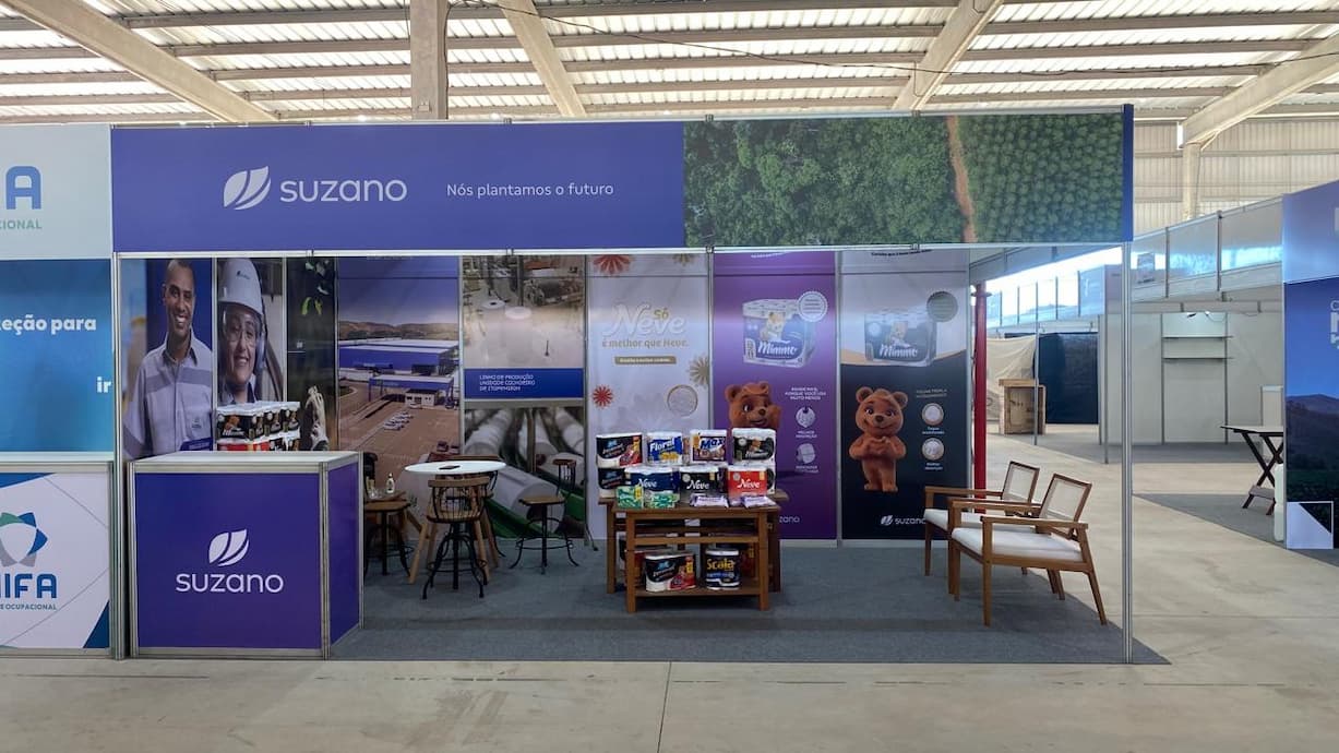 Suzano apresenta seus produtos e processo produtivo na Fenaci 2026