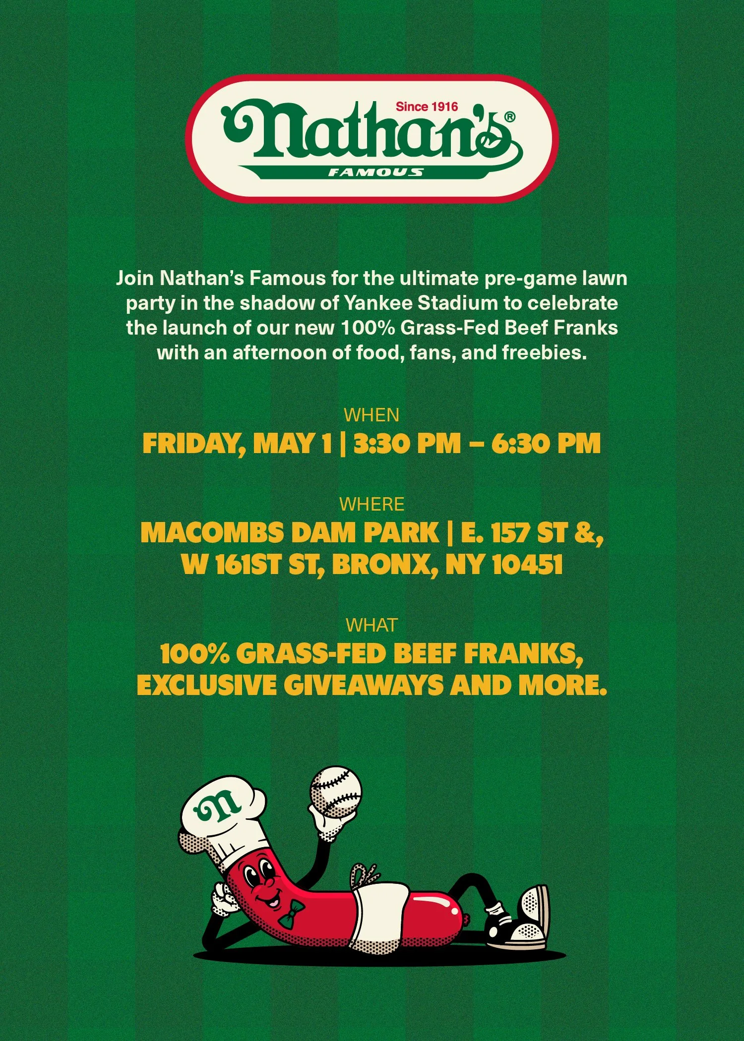 Nathan's Famous Pre Game Lawn Party