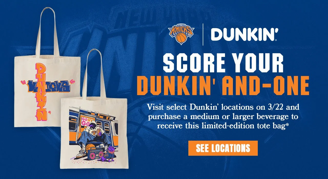 Knicks x Dunkin' Tote Drop
