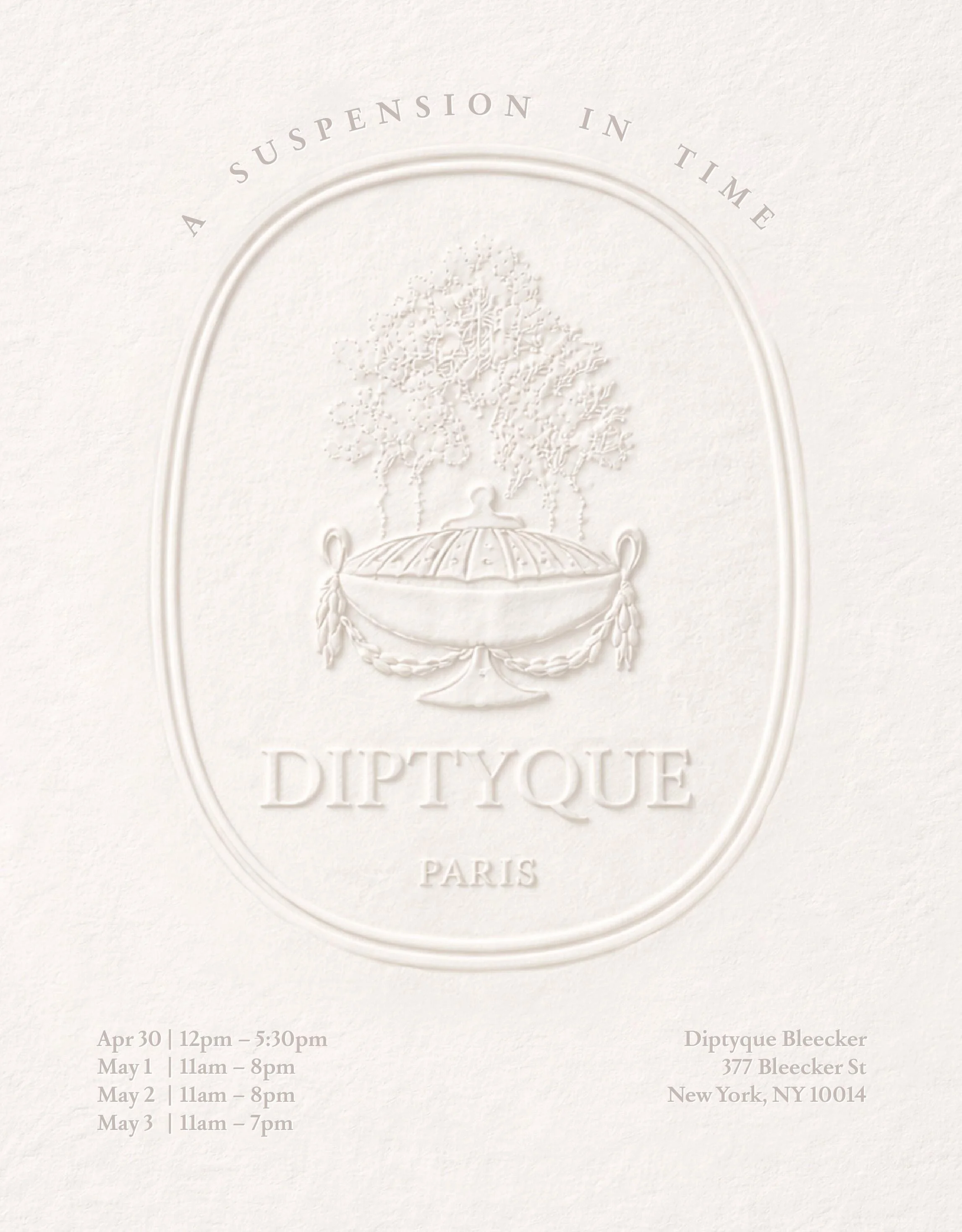 A Suspension in Time at Diptyque
