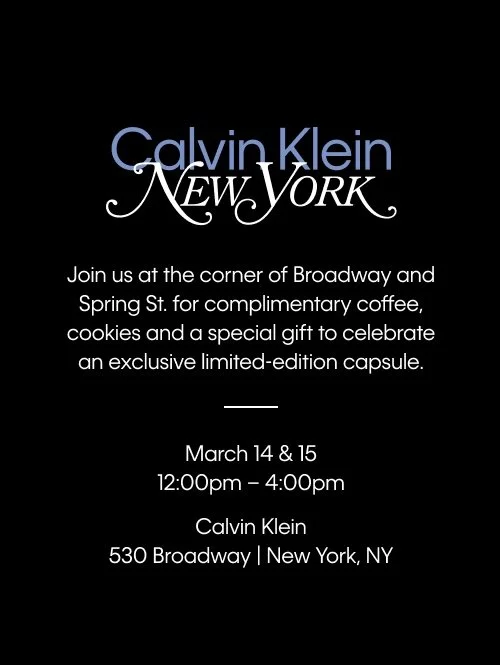 Calvin Klein New York Pop-Up