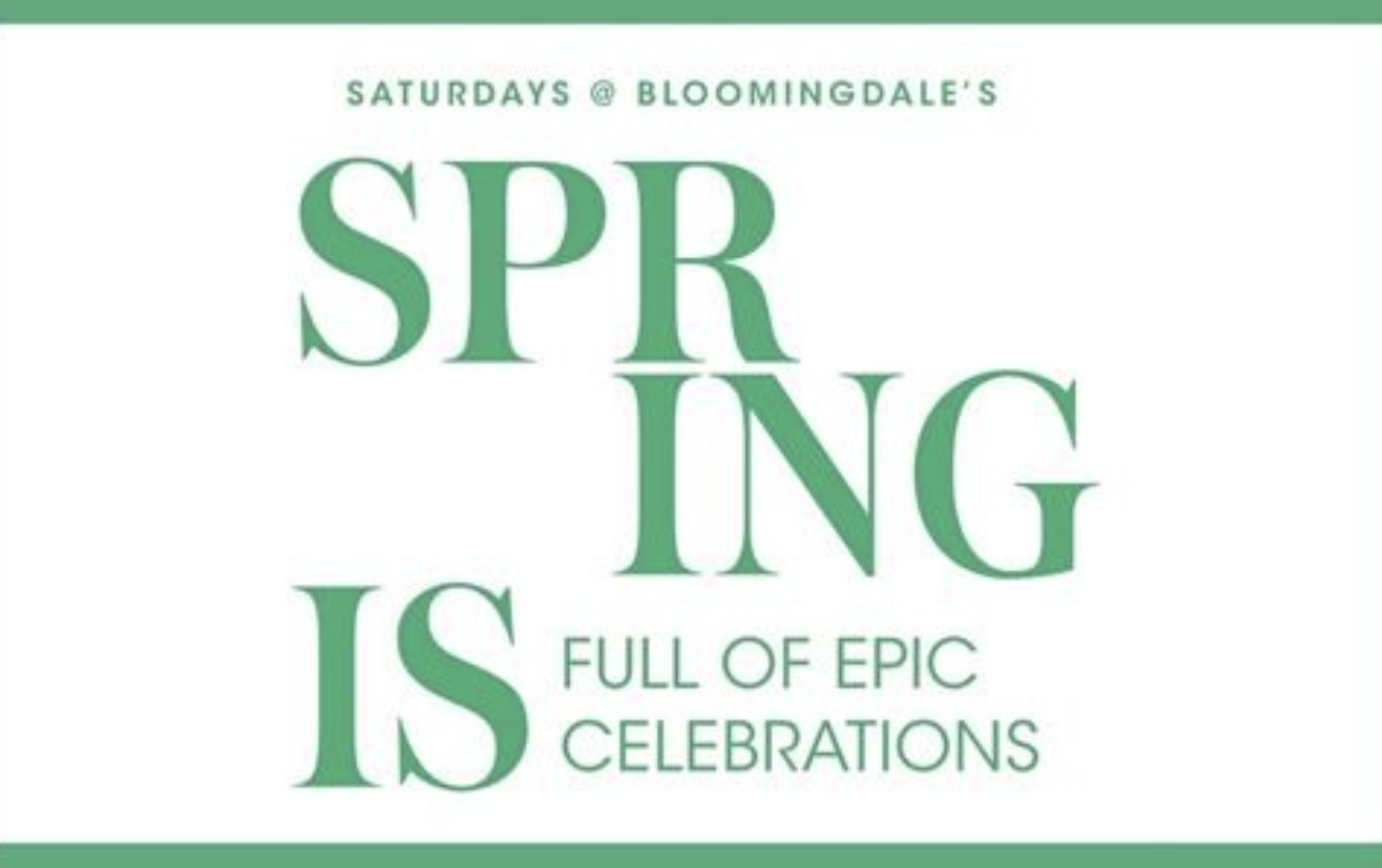 Spring Saturday at Bloomingdale's