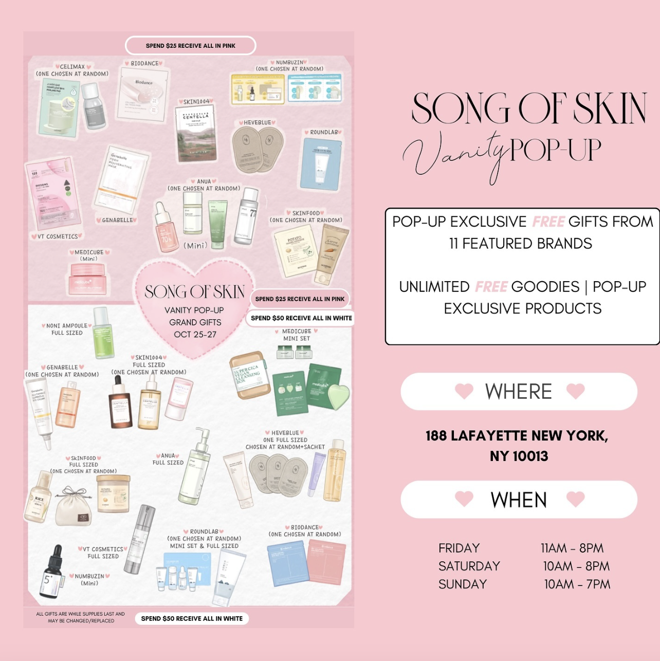 Song of Skin Vanity Pop-Up