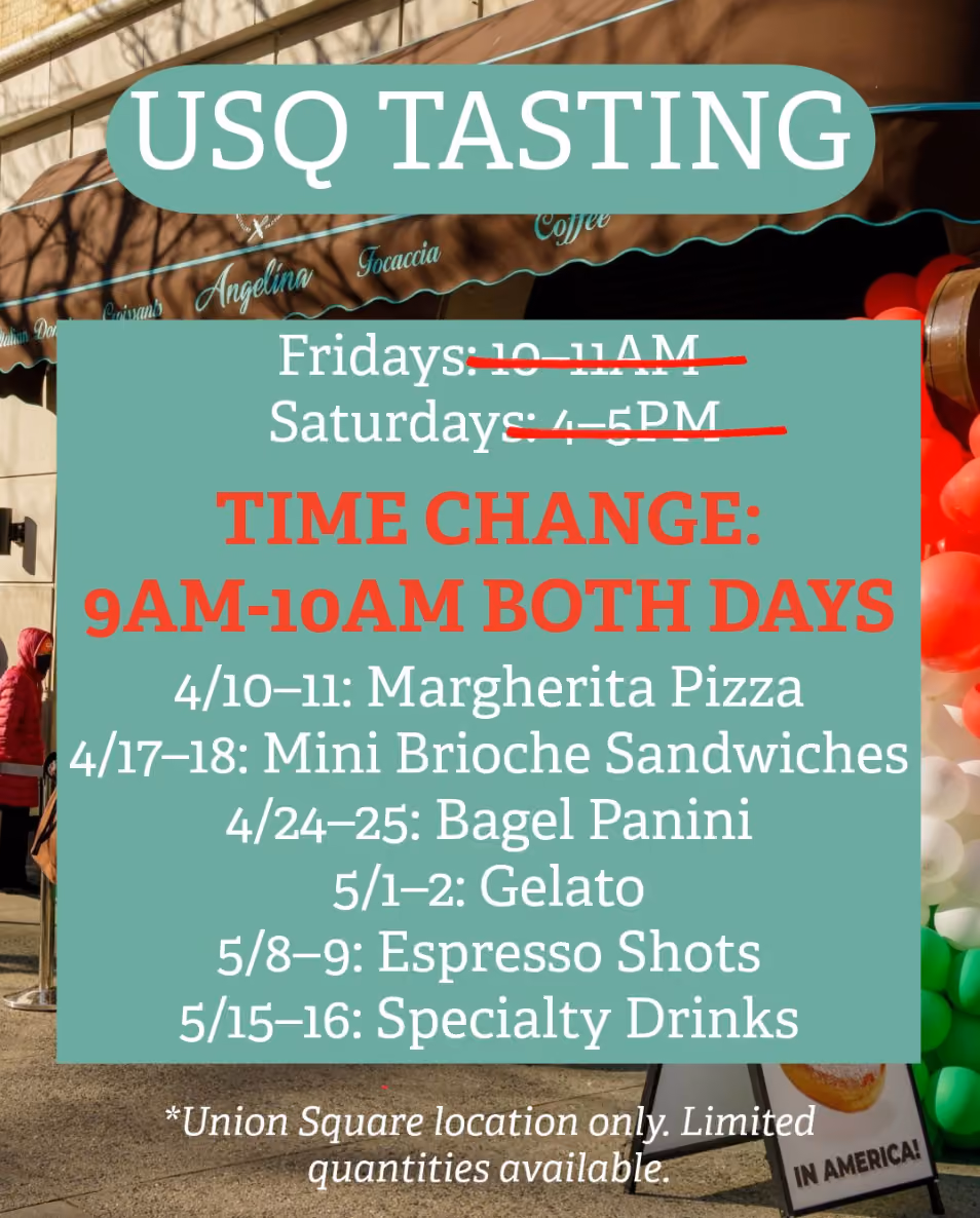 Angelina Bakery Union Square Tastings
