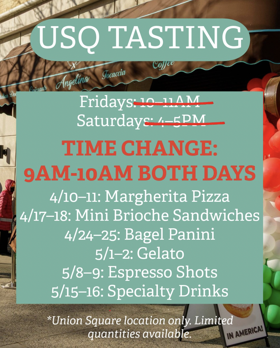 Angelina Bakery Union Square Tastings
