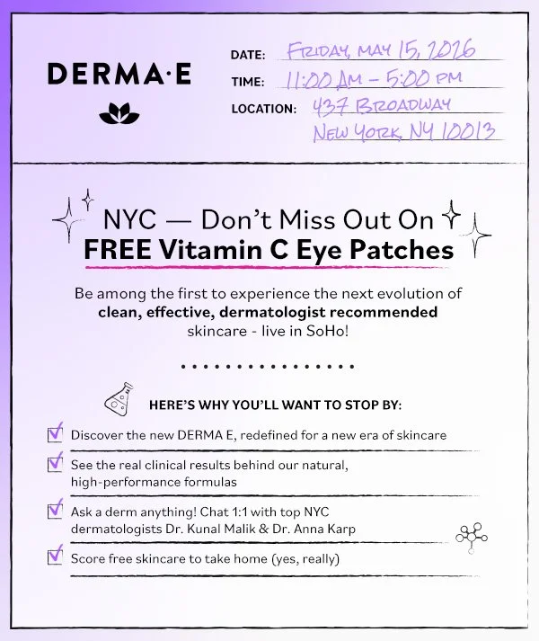 DERMA E Pop-Up