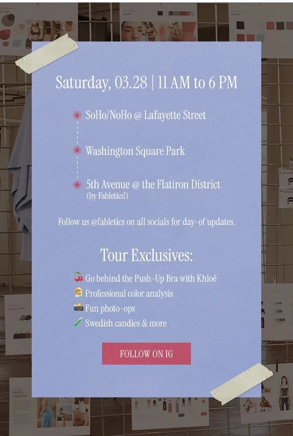 Khloé x Fabletics NYC Tour