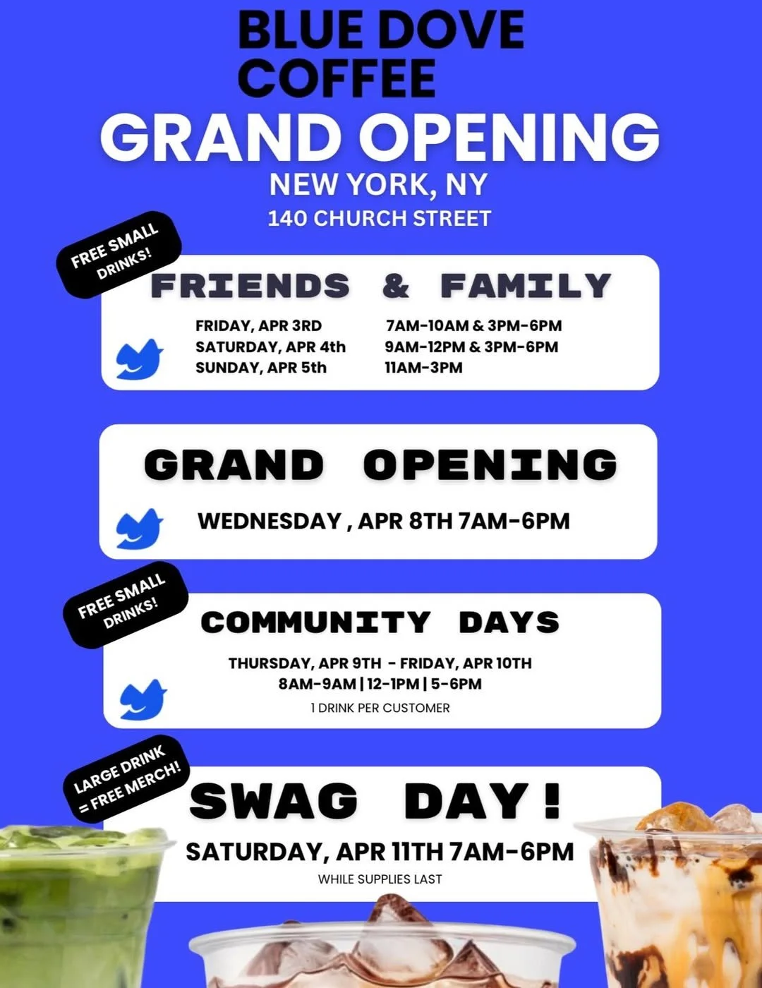 Blue Dove Coffee Grand Opening