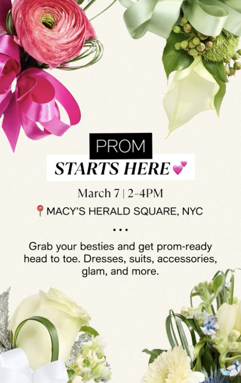 Prom at Macy’s Event