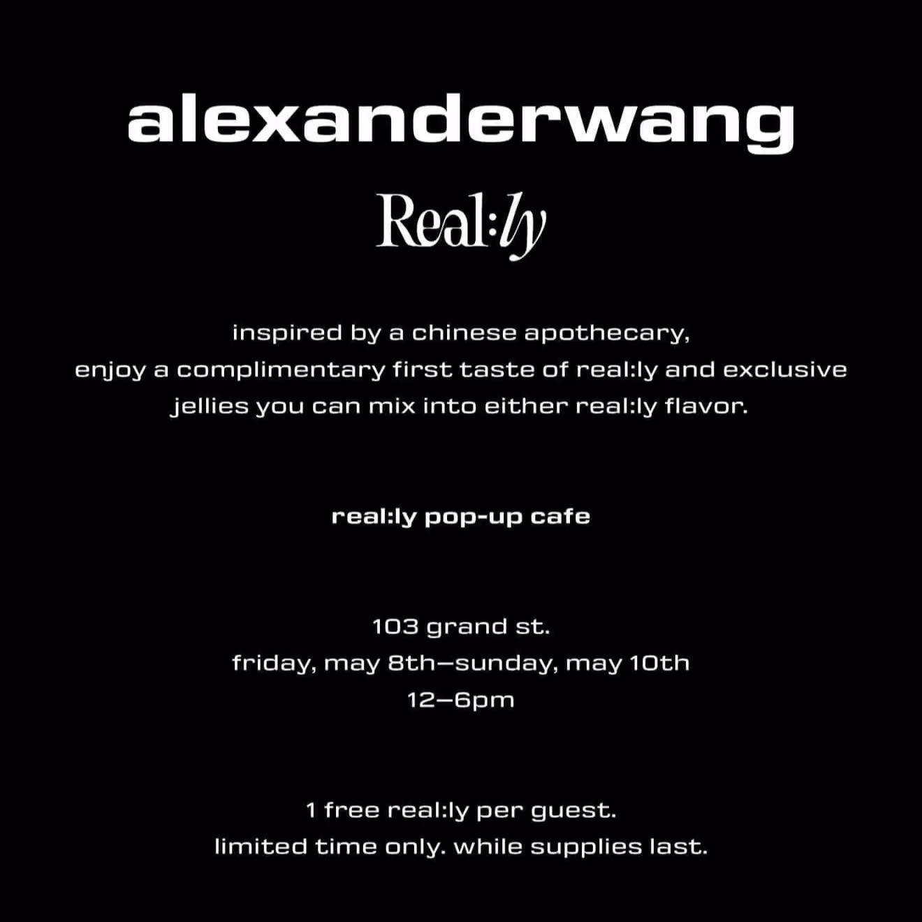 Alexander Wang Real:ly Pop-Up Cafe