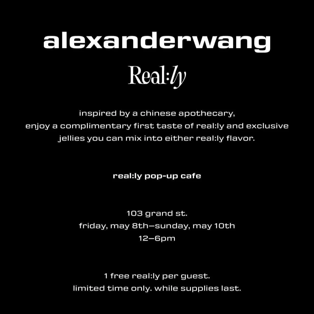 Alexander Wang Real:ly Pop-Up Cafe