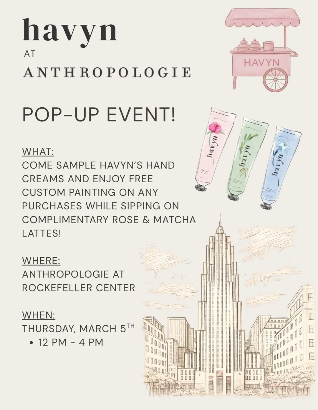Havyn at Anthropologie Pop-Up