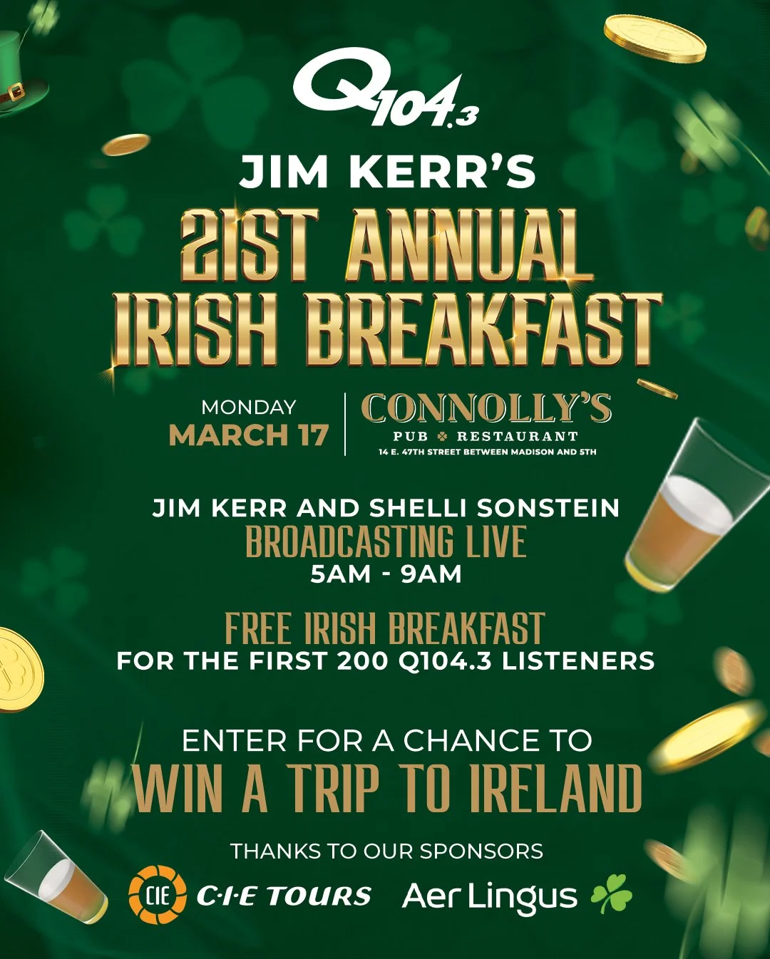Jim Kerr's 21st Annual Irish Breakfast