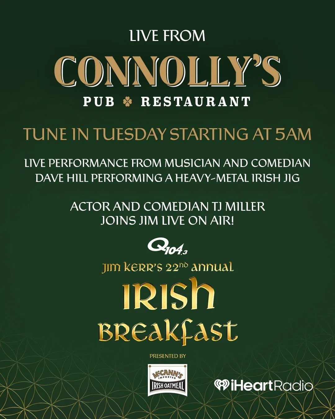 Jim Kerr's 22nd Annual Irish Breakfast